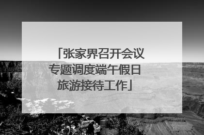 张家界召开会议专题调度端午假日旅游接待工作