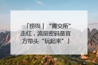 捞舆｜“青交所”走红，流量密码是官方带头“玩起来”