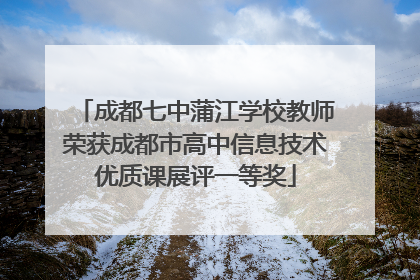 成都七中蒲江学校教师荣获成都市高中信息技术优质课展评一等奖