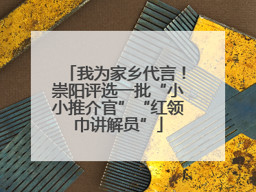 我为家乡代言！崇阳评选一批“小小推介官”“红领巾讲解员”