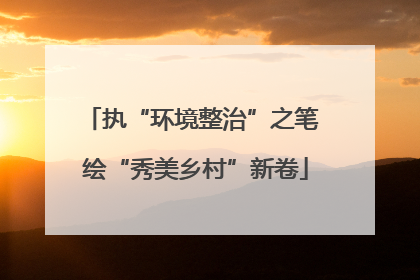 执“环境整治”之笔 绘“秀美乡村”新卷
