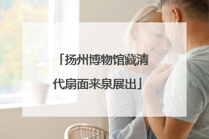 扬州博物馆藏清代扇面来泉展出