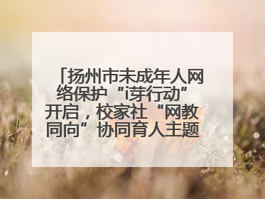 扬州市未成年人网络保护“i芽行动”开启，校家社“网教同向”协同育人主题活动启动