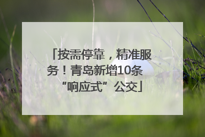 按需停靠，精准服务！青岛新增10条“响应式”公交