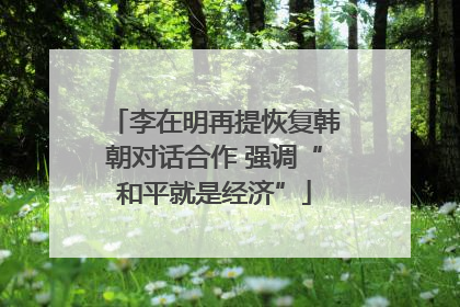 李在明再提恢复韩朝对话合作 强调“和平就是经济”