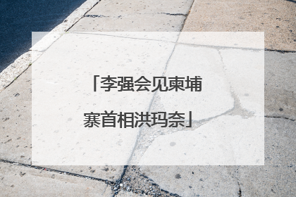 李强会见柬埔寨首相洪玛奈