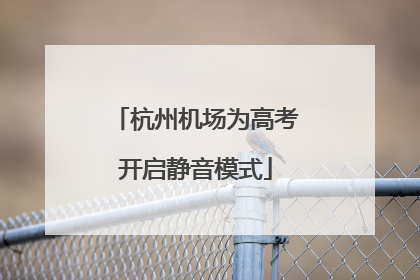 杭州机场为高考开启静音模式