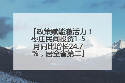 政策赋能激活力！枣庄民间投资1-5月同比增长24.7%，居全省第二