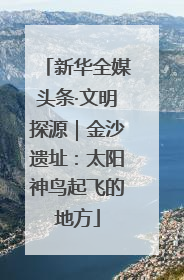 新华全媒头条·文明探源｜金沙遗址：太阳神鸟起飞的地方