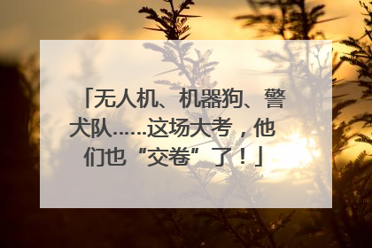 无人机、机器狗、警犬队……这场大考，他们也“交卷”了！