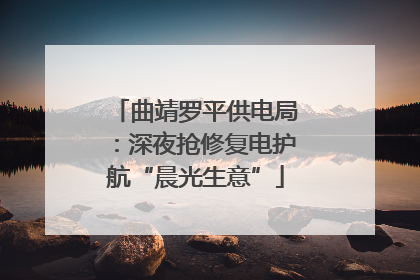 曲靖罗平供电局：深夜抢修复电护航“晨光生意”
