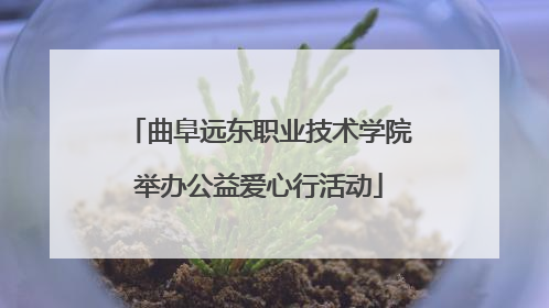 曲阜远东职业技术学院举办公益爱心行活动