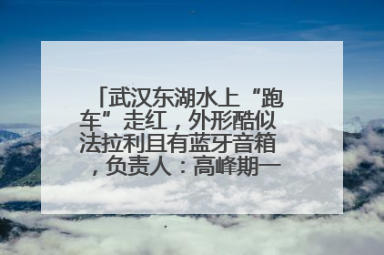 武汉东湖水上“跑车”走红，外形酷似法拉利且有蓝牙音箱，负责人：高峰期一两百人排队