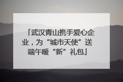 武汉青山携手爱心企业，为“城市天使”送端午暖“新”礼包