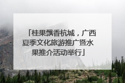 桂果飘香杭城，广西夏季文化旅游推广暨水果推介活动举行