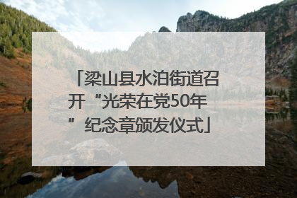 梁山县水泊街道召开“光荣在党50年”纪念章颁发仪式