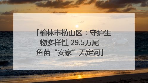 榆林市横山区：守护生物多样性 29.5万尾鱼苗“安家”无定河