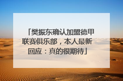 樊振东确认加盟德甲联赛俱乐部，本人最新回应：真的很期待