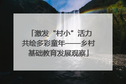 激发“村小”活力 共绘多彩童年——乡村基础教育发展观察