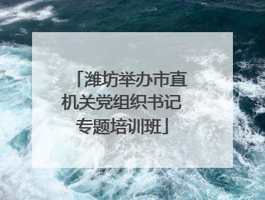 潍坊举办市直机关党组织书记专题培训班