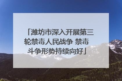 潍坊市深入开展第三轮禁毒人民战争 禁毒斗争形势持续向好