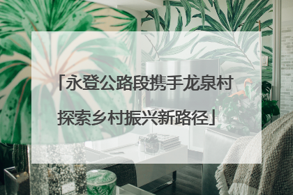 永登公路段携手龙泉村探索乡村振兴新路径