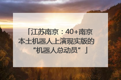 江苏南京：40+南京本土机器人上演现实版的“机器人总动员”