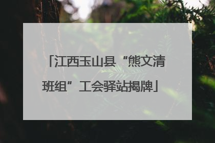 江西玉山县“熊文清班组”工会驿站揭牌