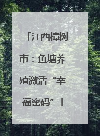 江西樟树市：鱼塘养殖激活“幸福密码”