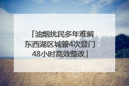 油烟扰民多年难解 东西湖区城管4次登门48小时高效整改