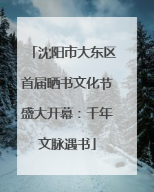 沈阳市大东区首届晒书文化节盛大开幕：千年文脉遇书