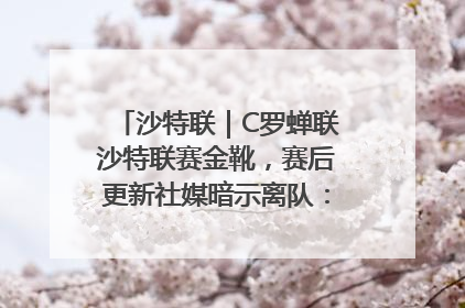 沙特联｜C罗蝉联沙特联赛金靴，赛后更新社媒暗示离队：这个章节结束了