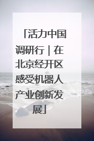 活力中国调研行｜在北京经开区感受机器人产业创新发展