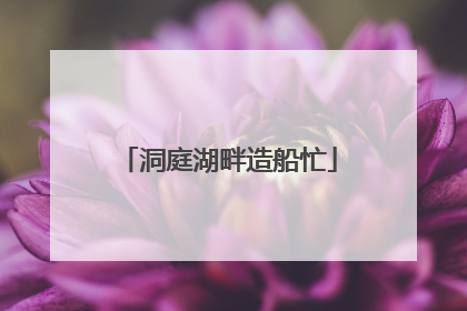 洞庭湖畔造船忙