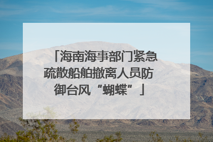 海南海事部门紧急疏散船舶撤离人员防御台风“蝴蝶”
