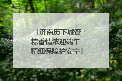 济南历下城管：粽香情浓迎端午 精细保障护安宁