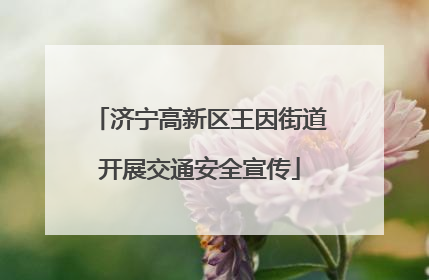 济宁高新区王因街道开展交通安全宣传