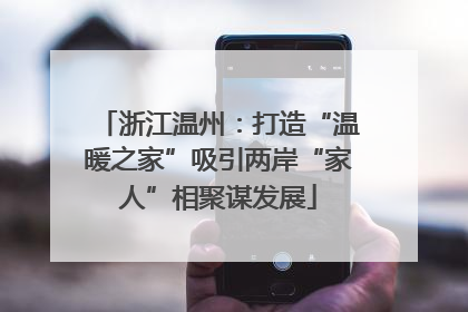 浙江温州：打造“温暖之家”吸引两岸“家人”相聚谋发展