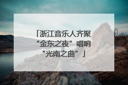 浙江音乐人齐聚“金东之夜”唱响“光南之曲”