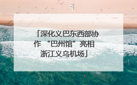 深化义巴东西部协作 “巴州馆”亮相浙江义乌机场