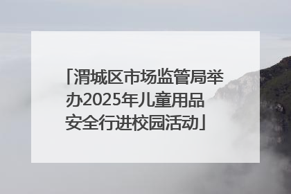 渭城区市场监管局举办2025年儿童用品安全行进校园活动