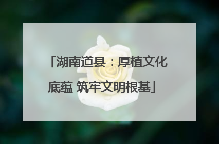 湖南道县：厚植文化底蕴 筑牢文明根基