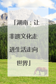 湖南：让非遗文化走进生活走向世界