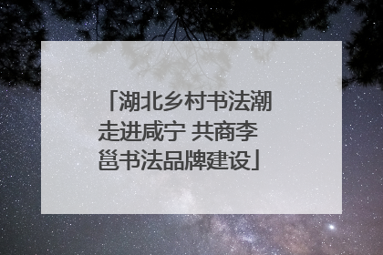湖北乡村书法潮走进咸宁 共商李邕书法品牌建设