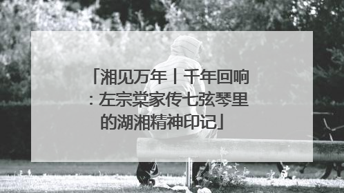 湘见万年丨千年回响：左宗棠家传七弦琴里的湖湘精神印记