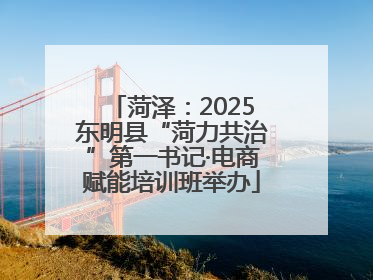 菏泽：2025东明县“菏力共治”第一书记·电商赋能培训班举办