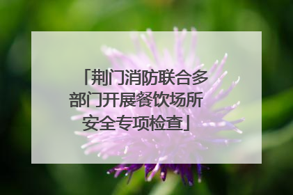 荆门消防联合多部门开展餐饮场所安全专项检查