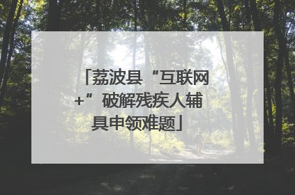 荔波县“互联网+”破解残疾人辅具申领难题