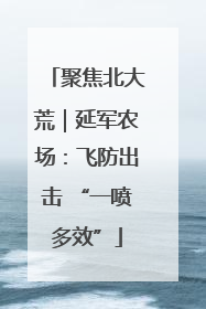 聚焦北大荒｜延军农场：飞防出击 “一喷多效”