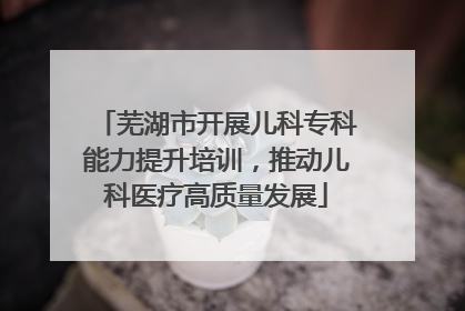 芜湖市开展儿科专科能力提升培训，推动儿科医疗高质量发展